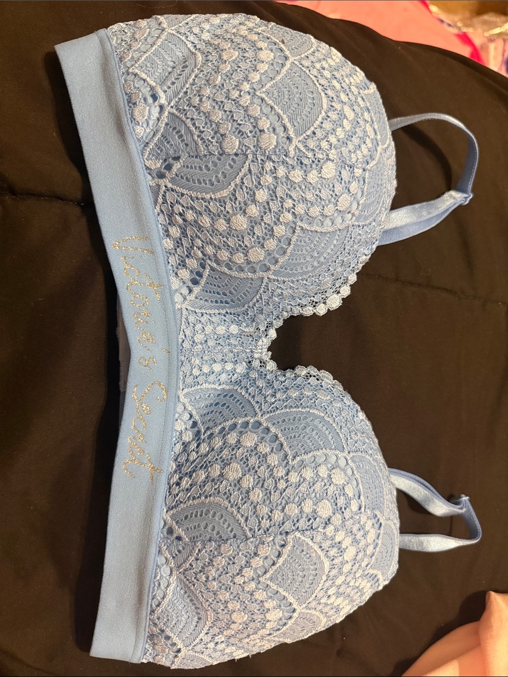 Victoria's Secret Blue Lace Push-Up Bra